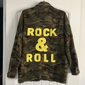 NWOT Rock & Roll camo jacket size M